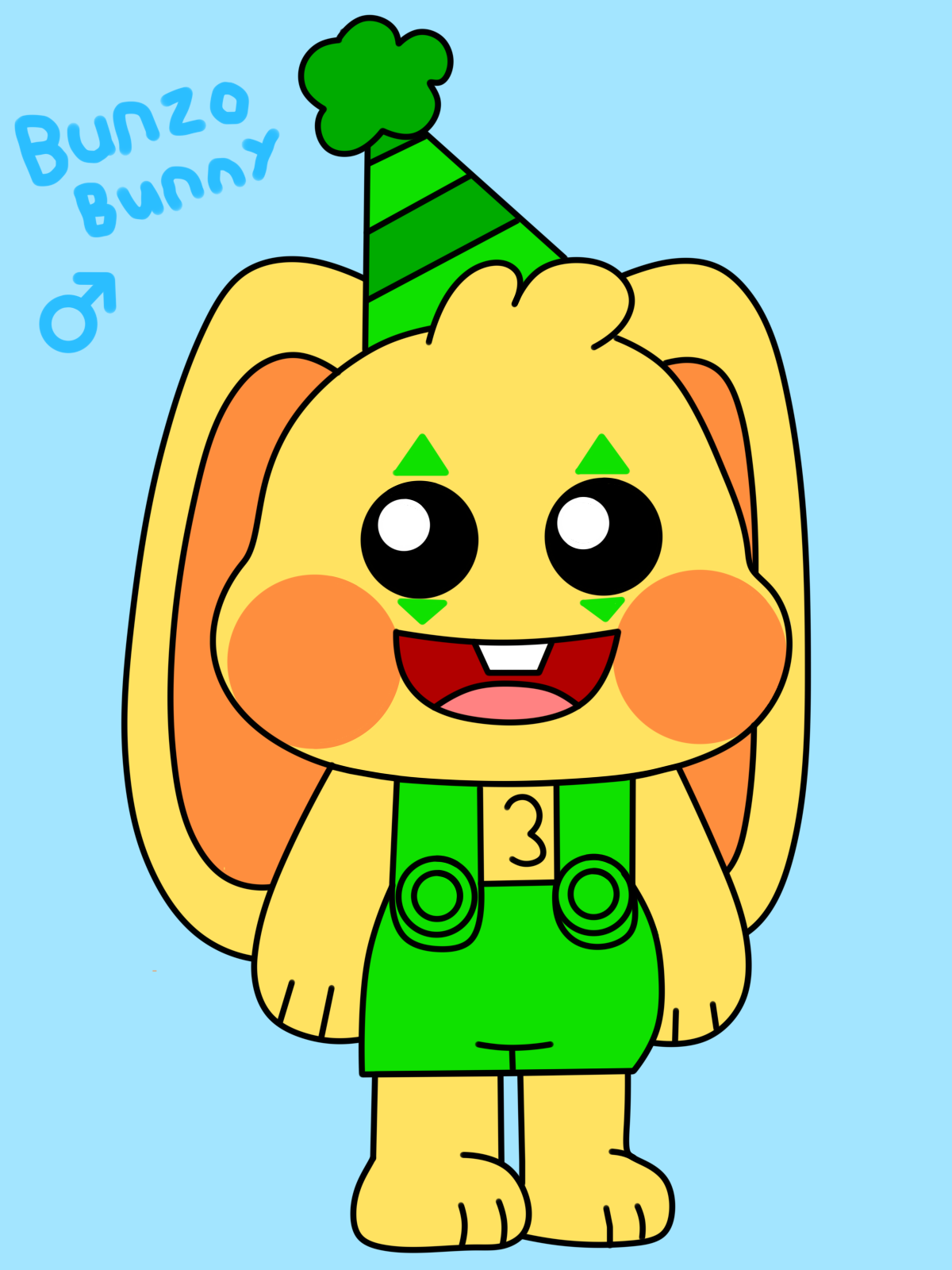 Bunzo Bunny Drawing (Paint Tool Sai 2) by Cuddlesnam on DeviantArt