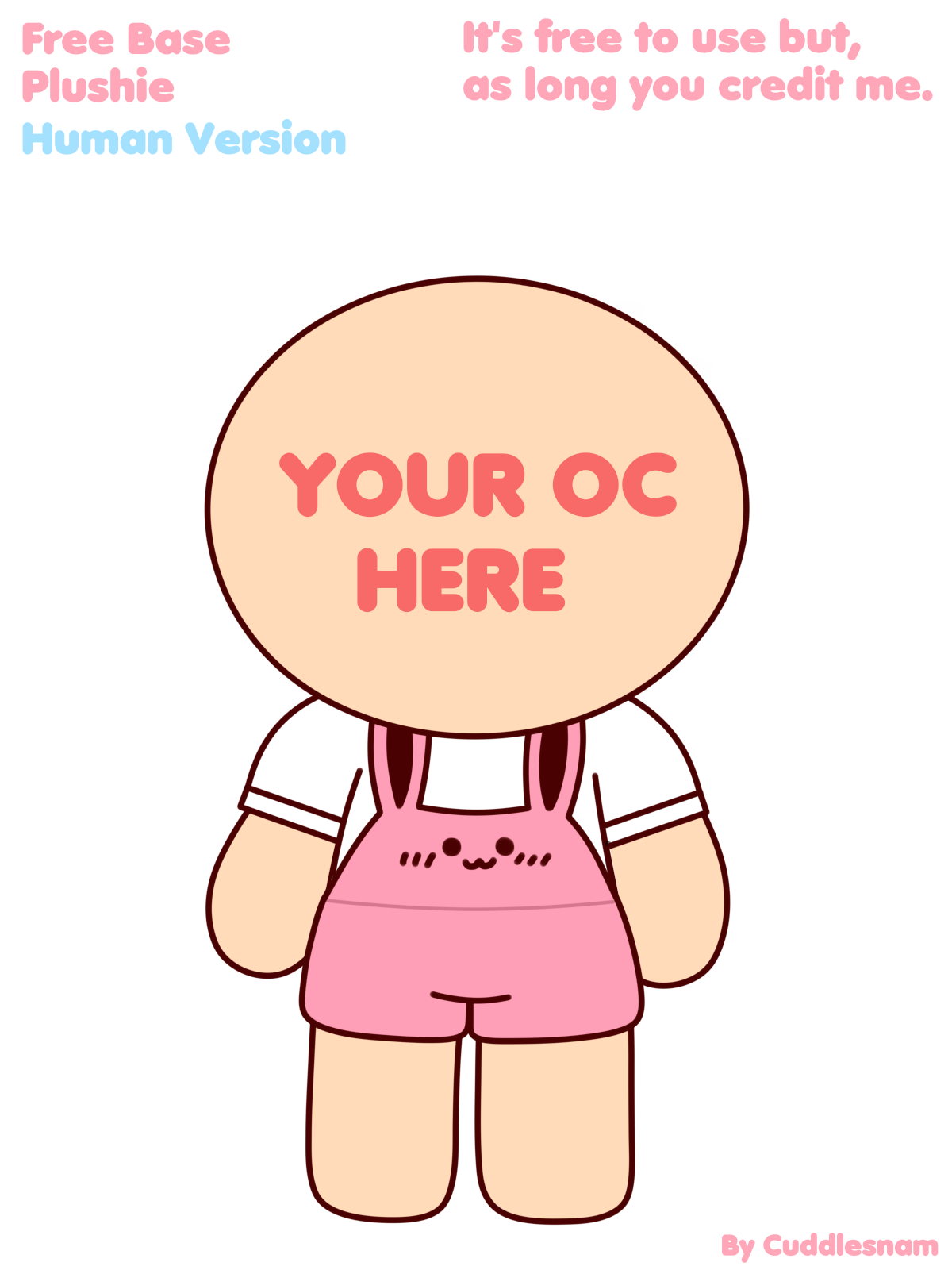 Free Base Plushie (Human Version) by Cuddlesnam on DeviantArt