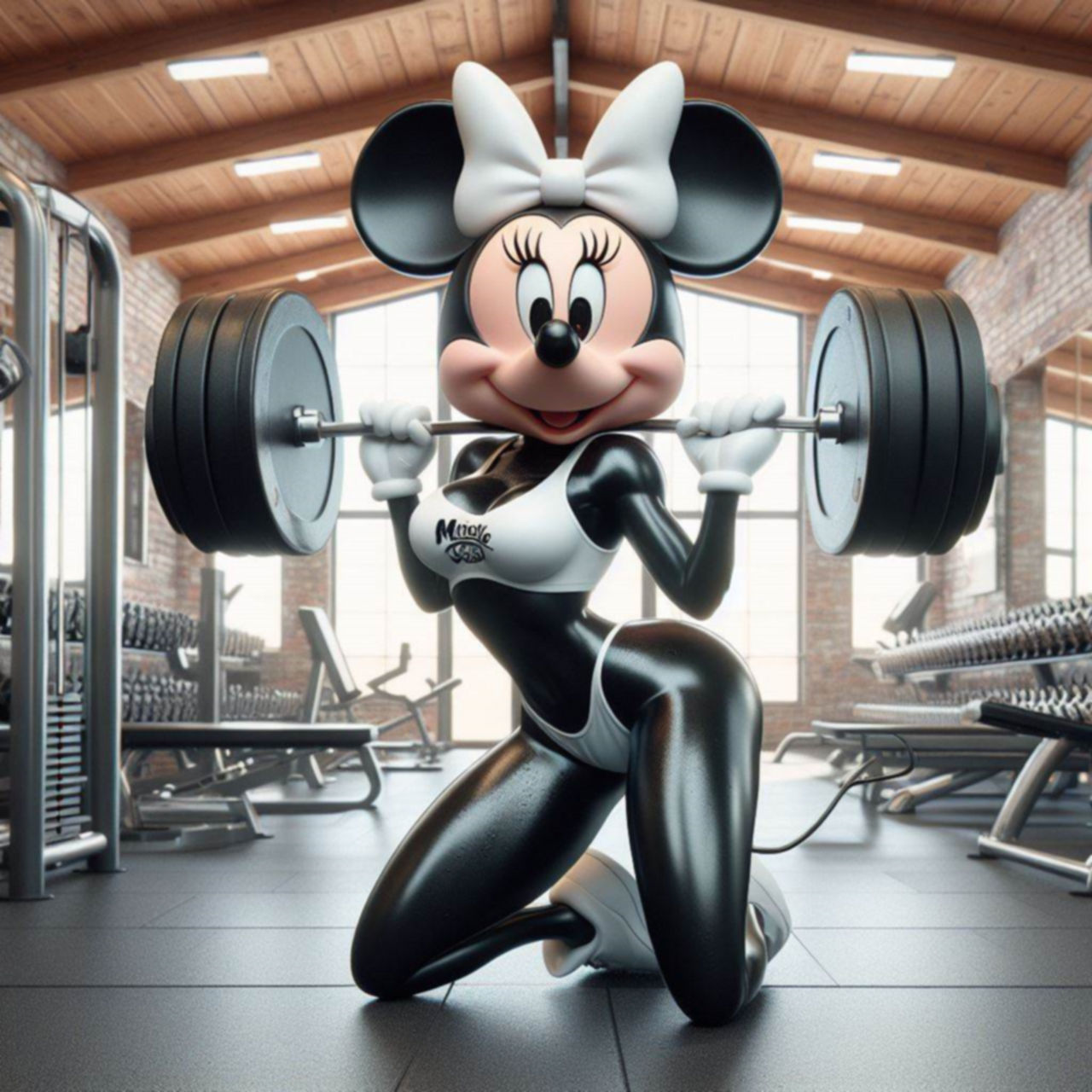 Mini Mouse Exercising Mouse in gym by theLadyevil1998 on DeviantArt