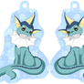 vaporeon key ring pendant