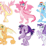Mane six dragons