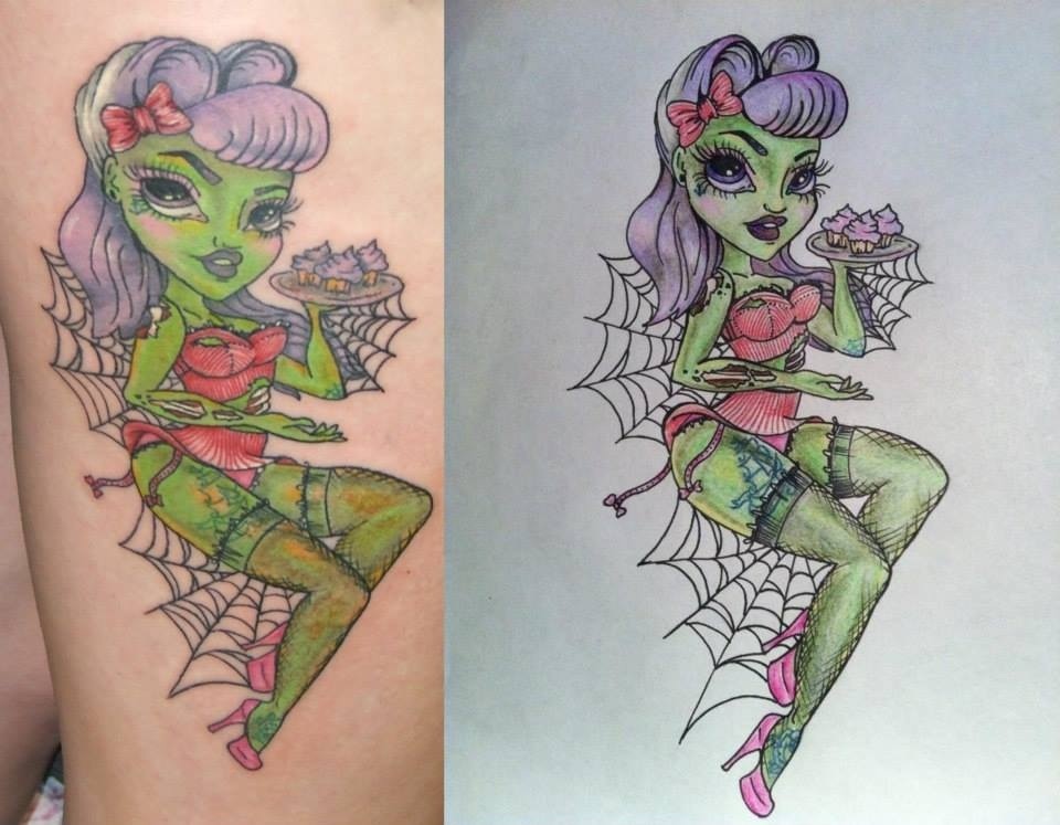 Zombie Pin Up Girl Drawing By Kotiart On Deviantart