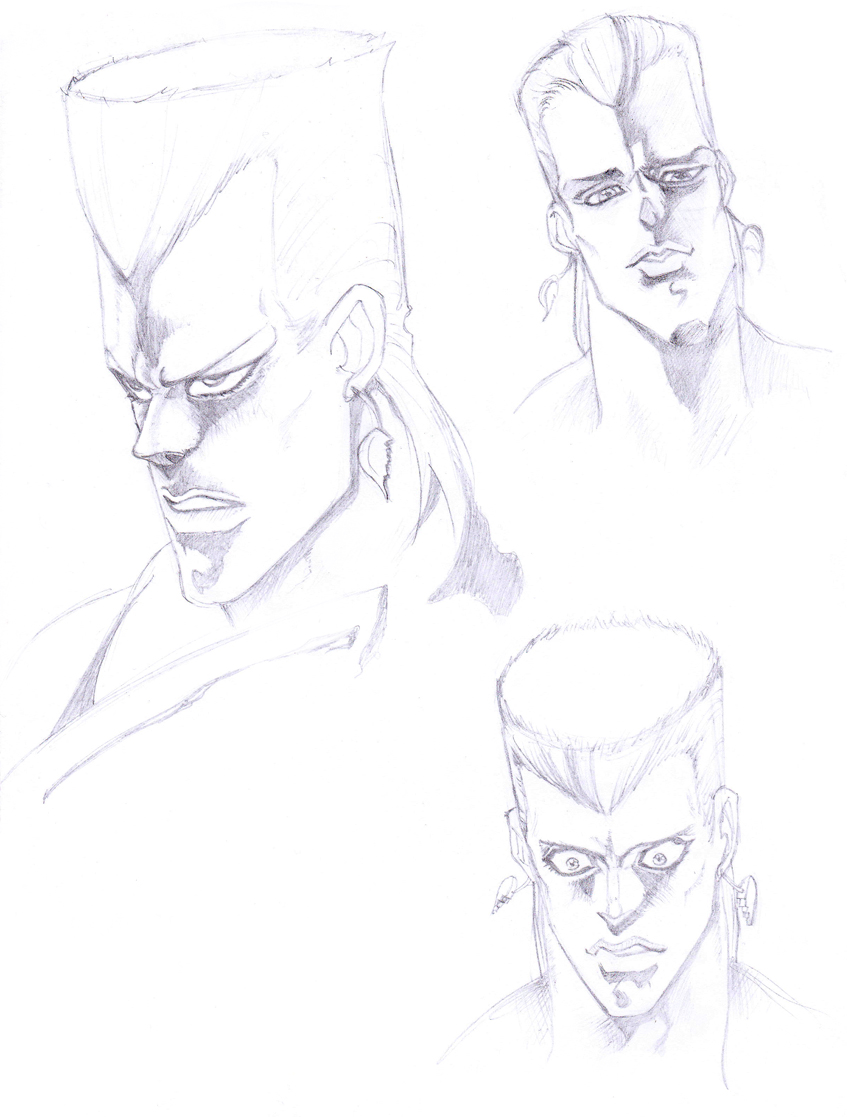 jean pierre polnareff (jojo no kimyou na bouken and 1 more) drawn