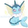 Pixelmon #134: Vaporeon by Rerukon