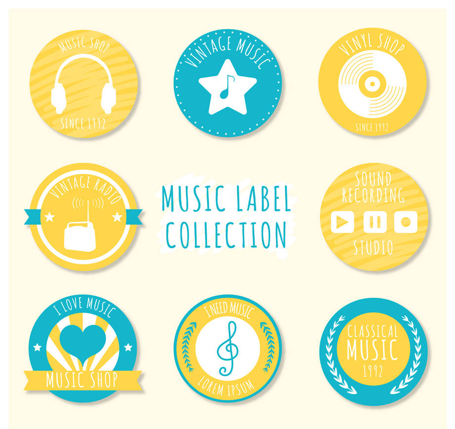 Song Label Designs 8-round-music-labels-vector-collection by vectorbackground on DeviantArt