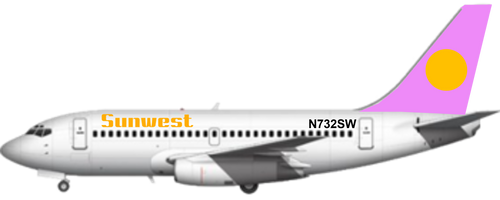 Sunwest Airlines 737-200 Advanced