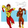 Kidflash and Flash- YJ art