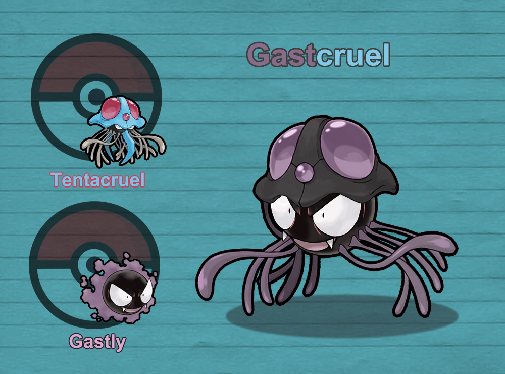 Pokemon fusion Gas-Z by LeafeonSGriffon on DeviantArt