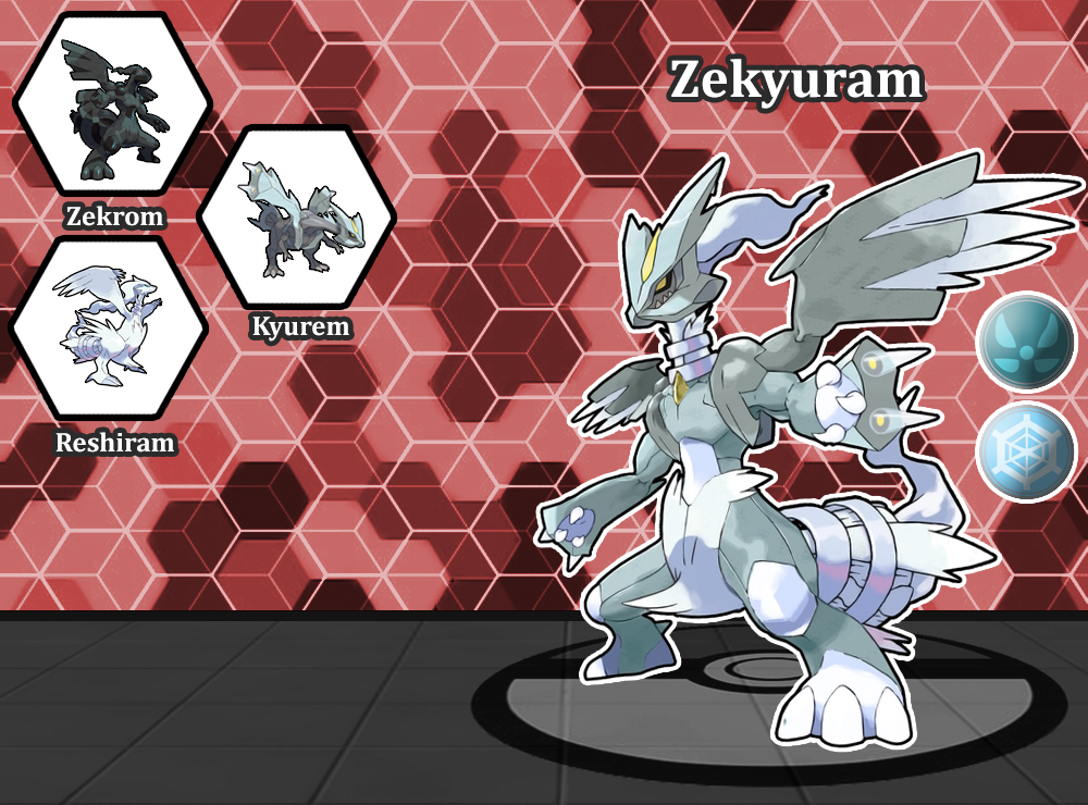 Reshiram, Zekrom, and Kyurem by lunasnightmare on DeviantArt