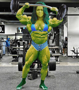 She Hulk barbell bend