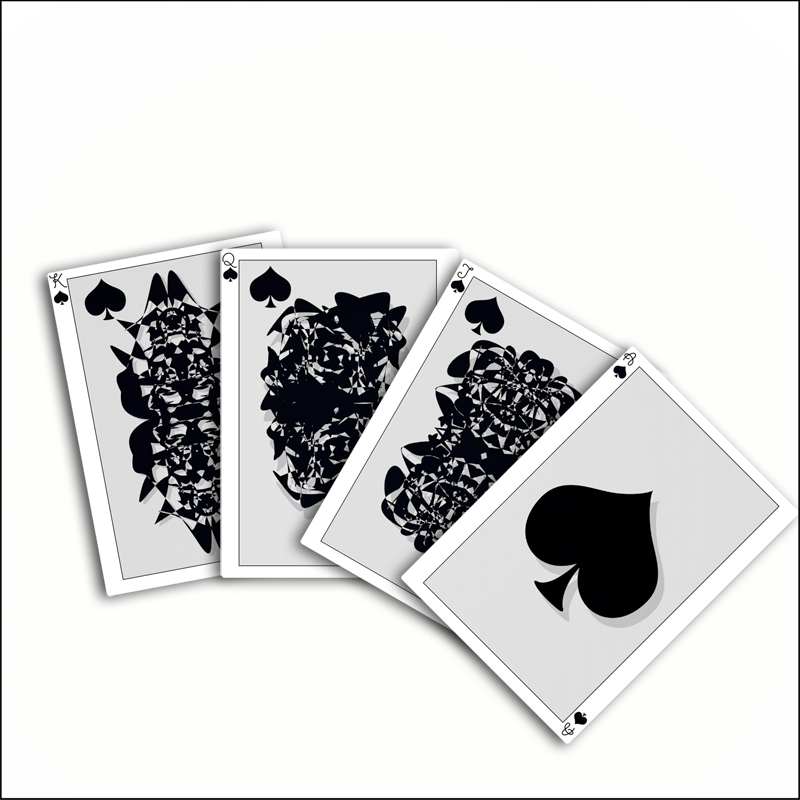 Playing cards: Spades.