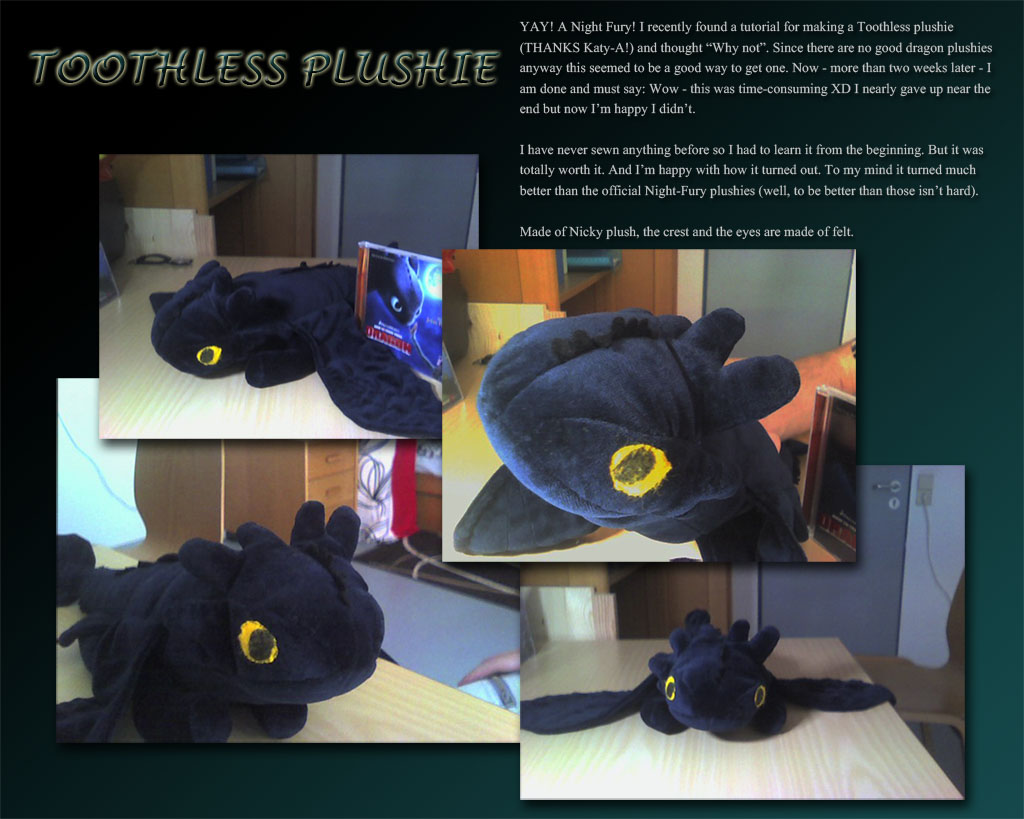 Toothless - Plushie by Fenmar on DeviantArt