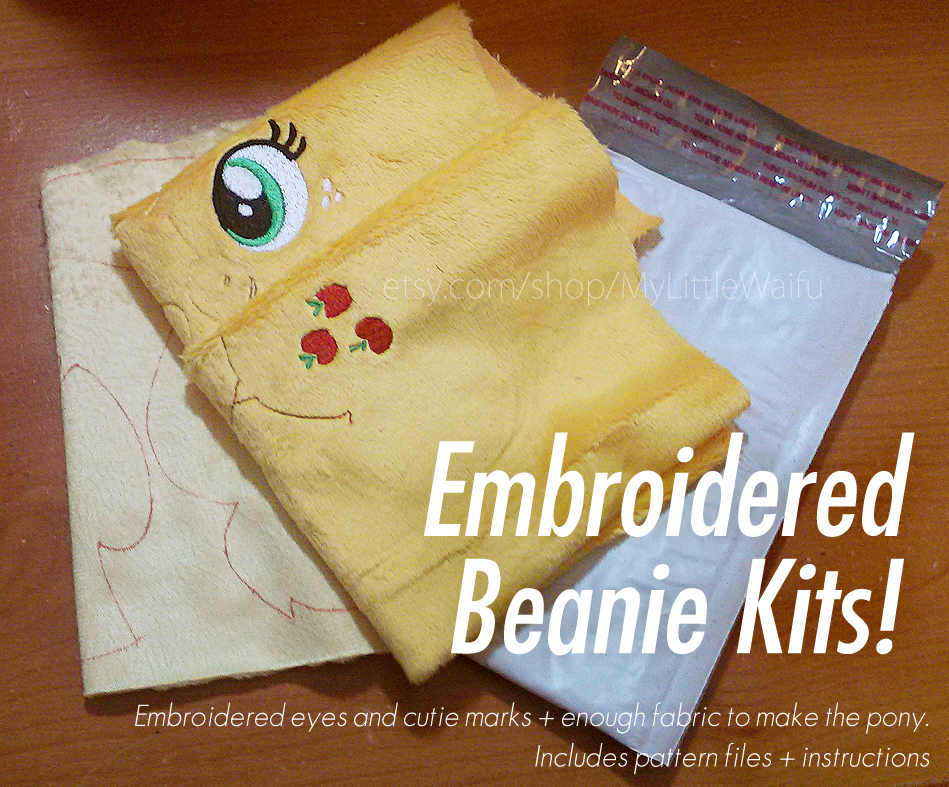 Embroidered DIY Pony Beanie Plush Kits