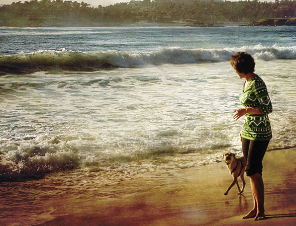 woman on the beach - id