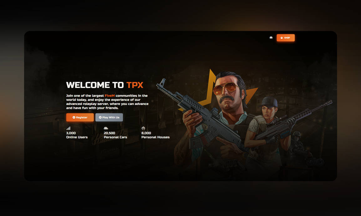 Bleeding Ui Ragemp Landing Page Fivem/GTA/RageMP by cyberd0c on DeviantArt