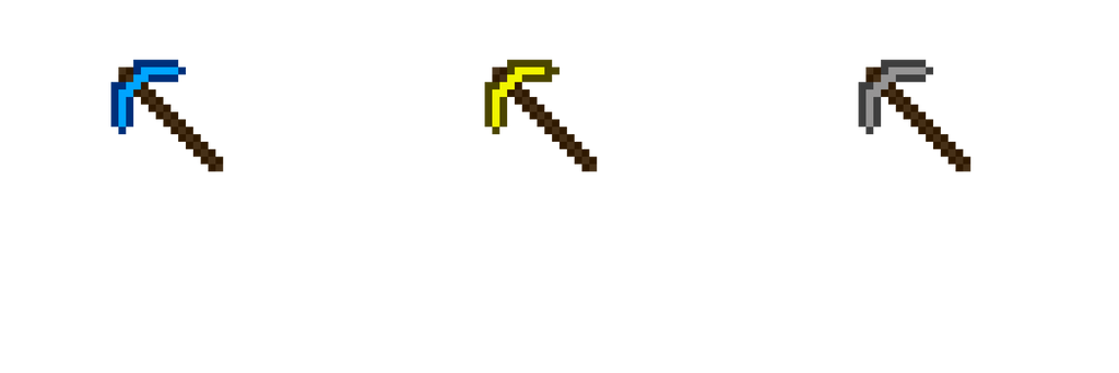 Minecraft Pickaxe Fandom Minecraft Pickaxes by viexii on DeviantArt