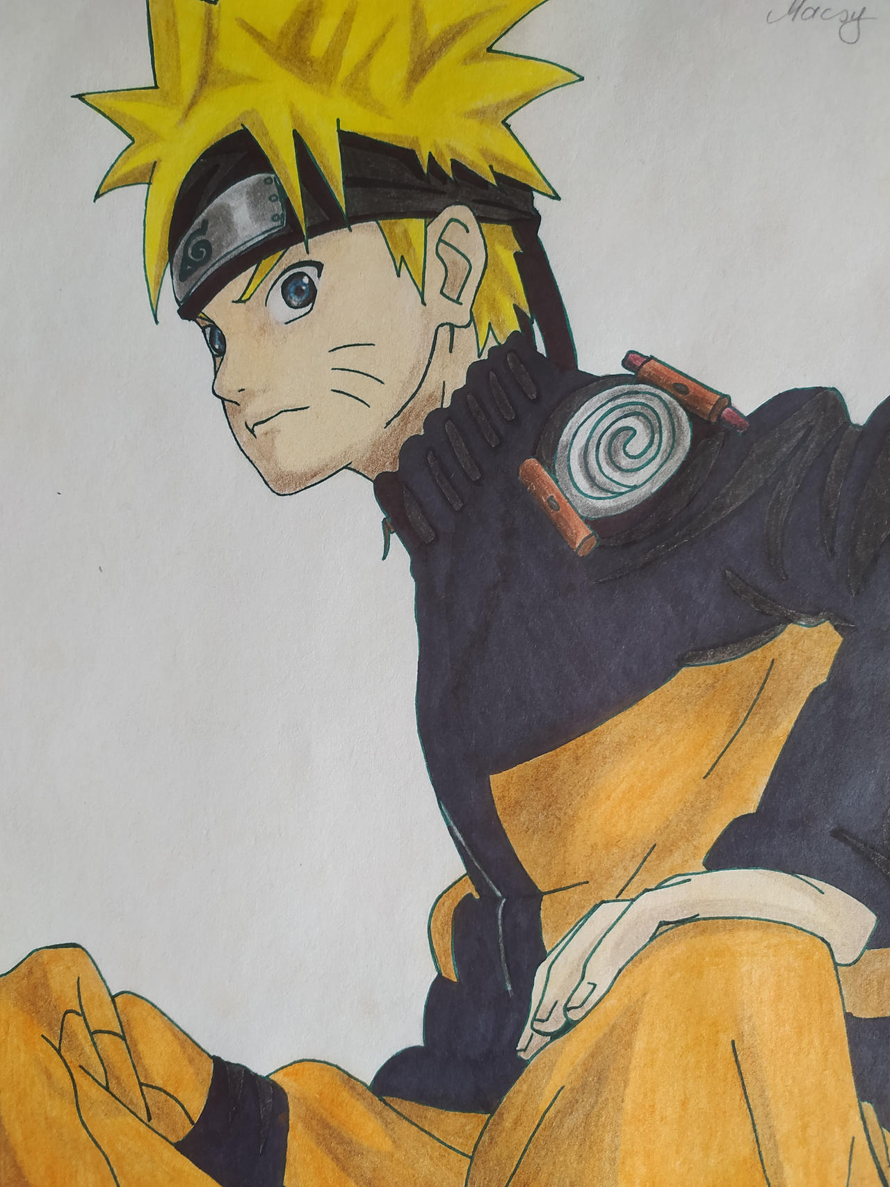 Naruto Shippuuden - Sitting Naruto by macsy on DeviantArt