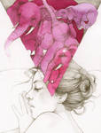 Pink Elephants by elia-illustration