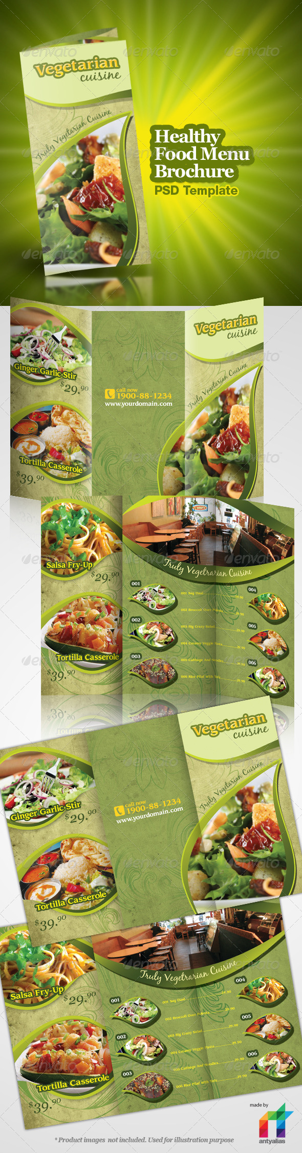 Healthy Food Menu Brochure