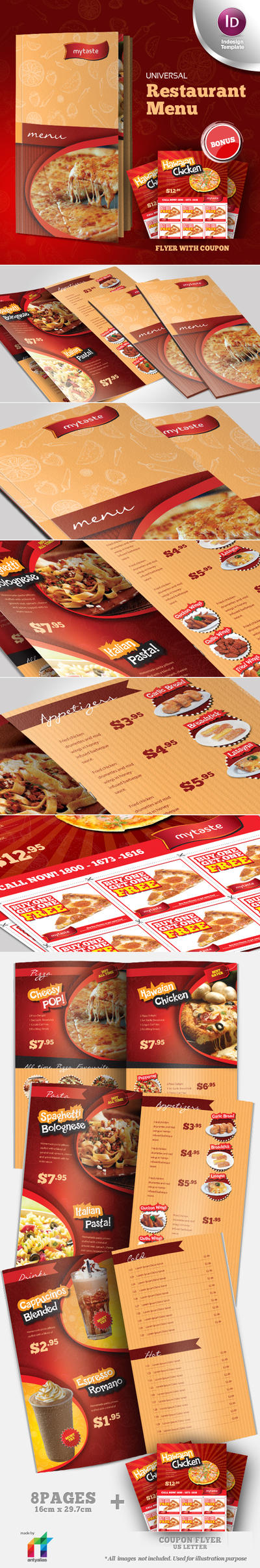 Universal Restaurant Menu