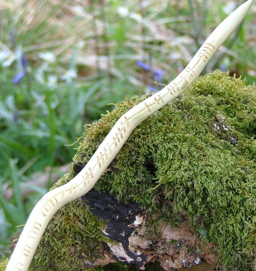 Mistletoe Ogham wand