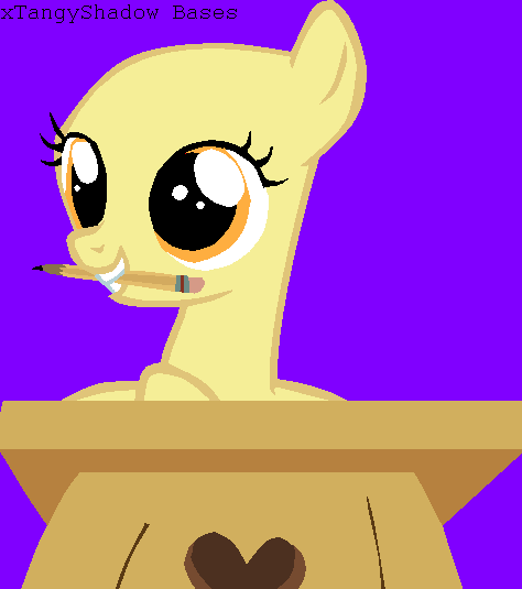 FiM Base- Filly holding pencil