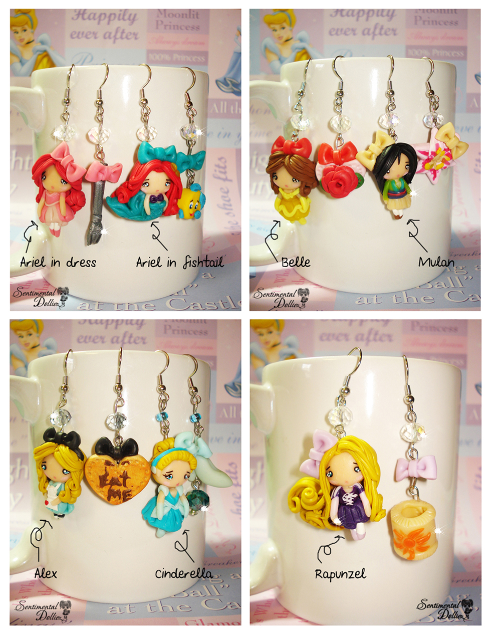 Disney Princess Earrings Collections