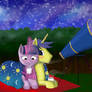 Request twilight and comet tail watching the stars