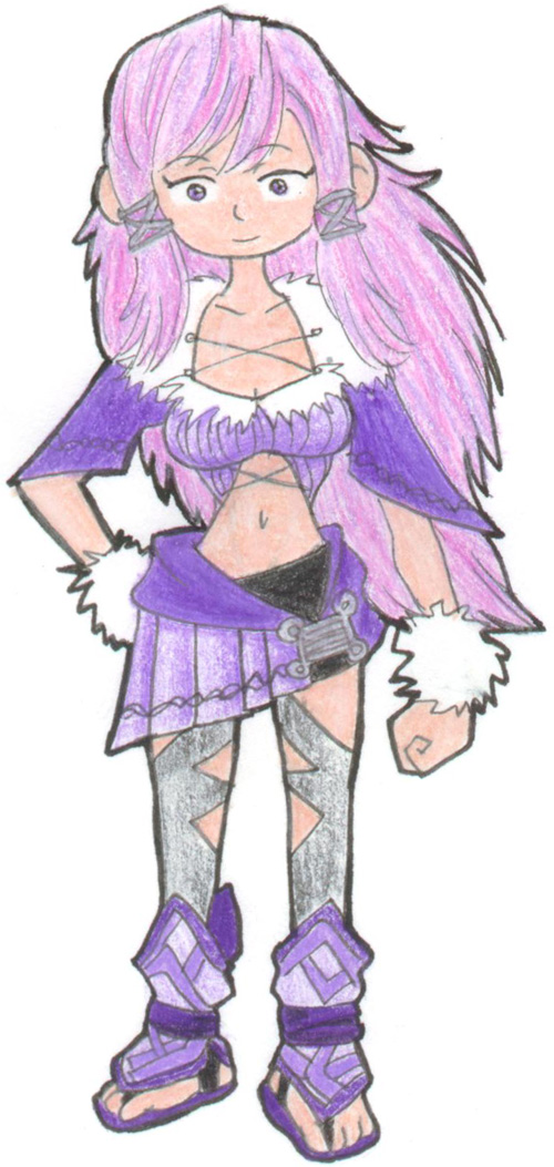 purple selkie girl