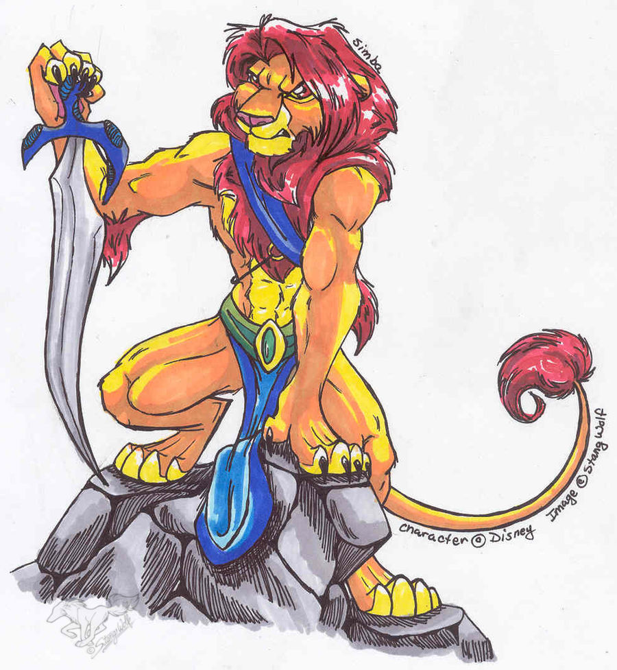 Anthro Simba by StangWolf on DeviantArt