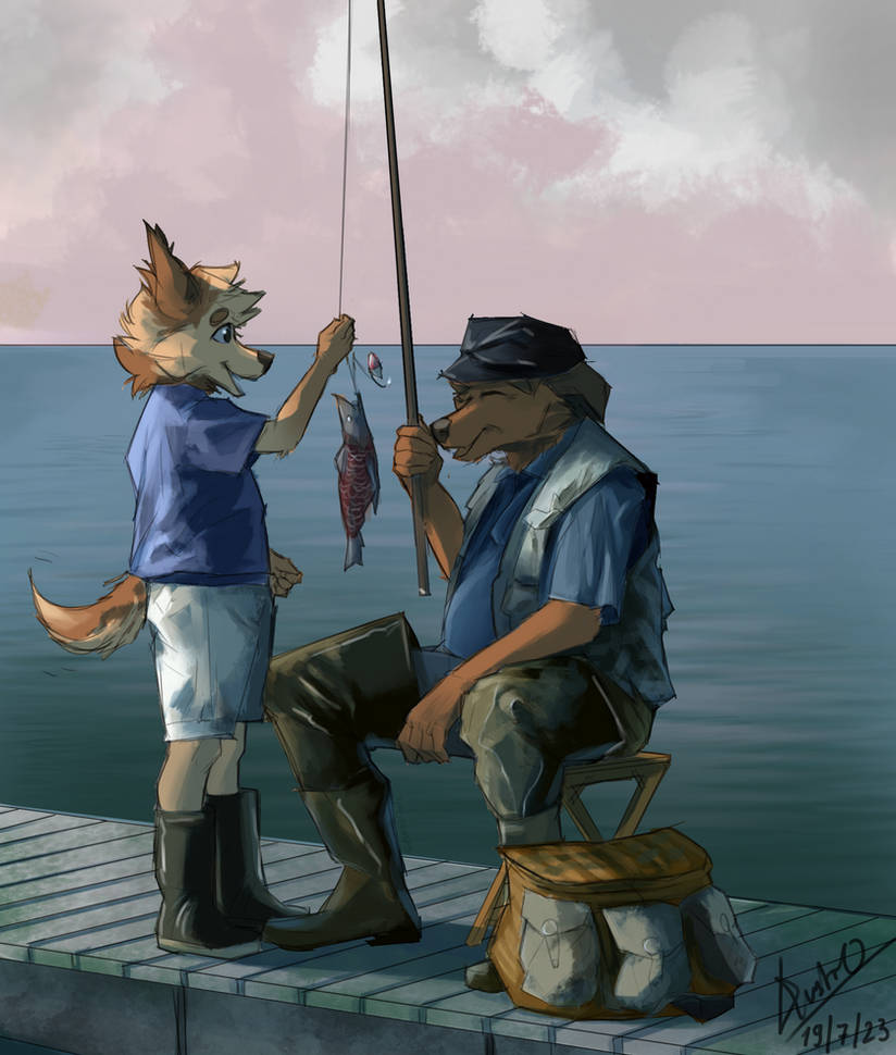 Fishing by AustroTheProtogen on DeviantArt