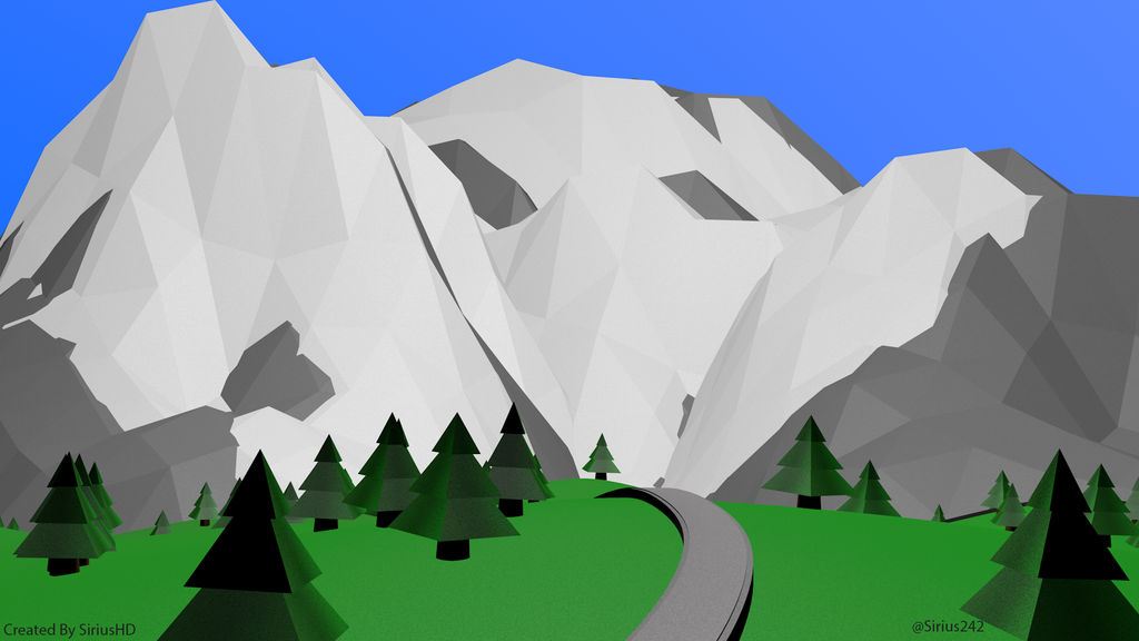 Low poly Mountain by SiriusHD