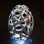 Carved goose eggshell