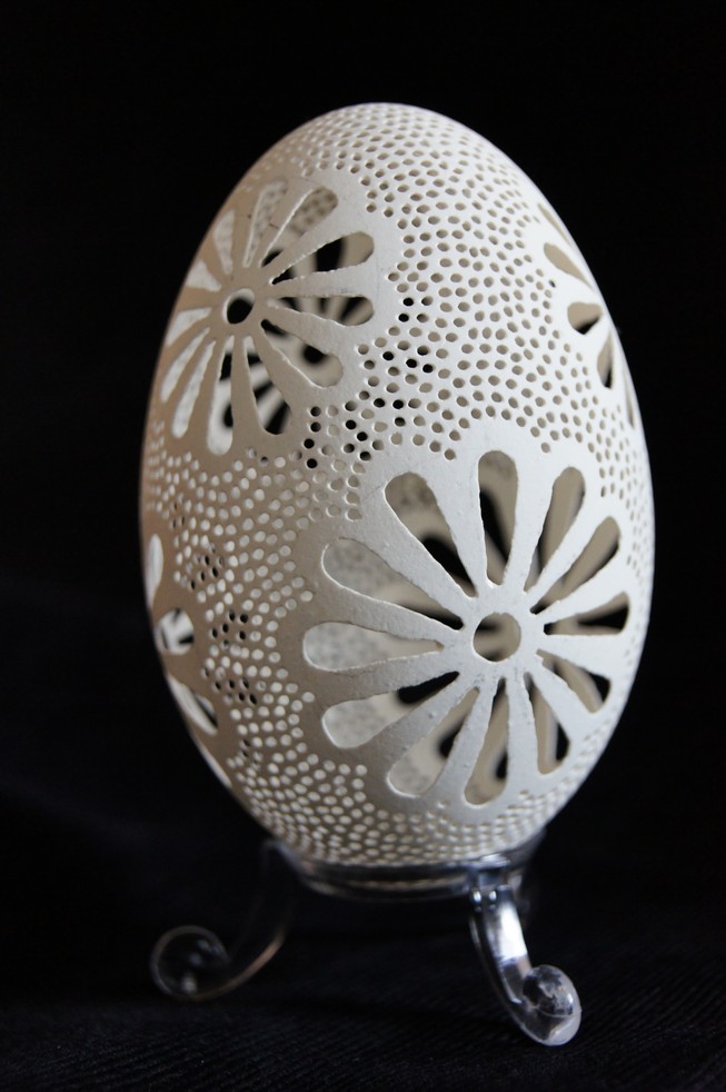 some new carved goose eggs