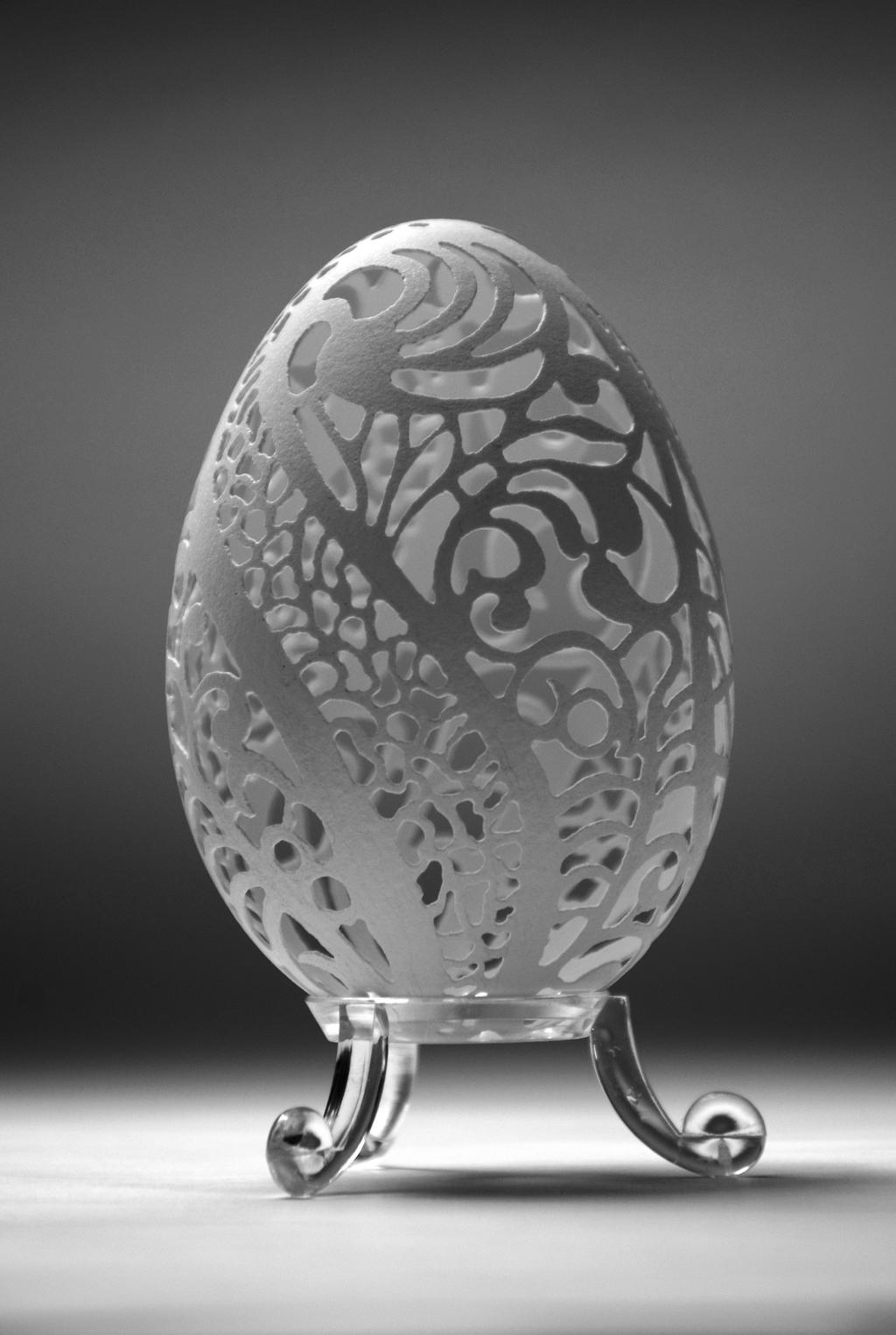 carved goose eggshell 17042013 by peregrin71