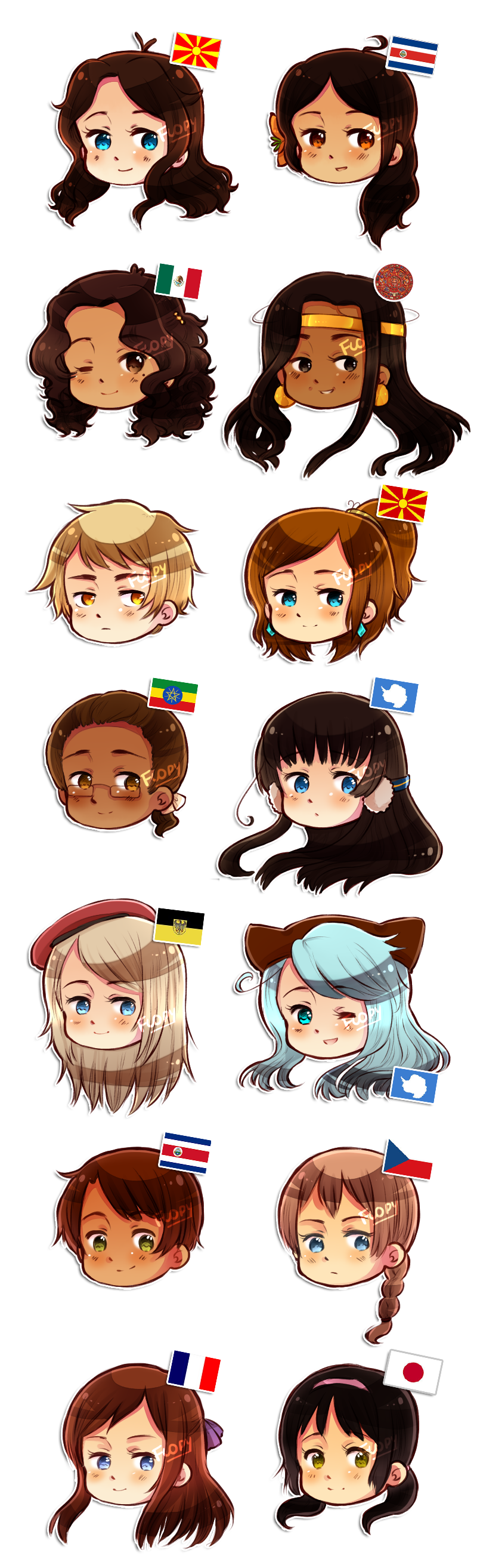 PC Chibi heads batch 1