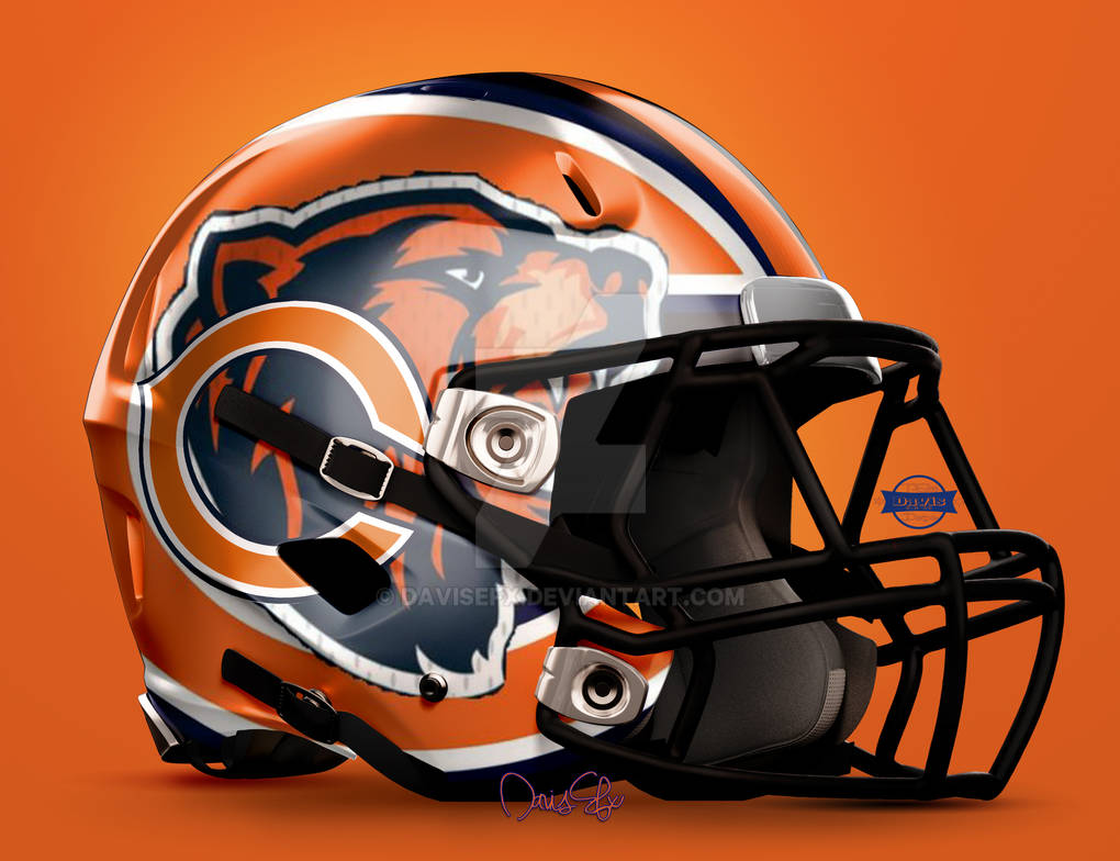custom bears football helmets Chicago Nfl Mini Helmet ready for the biggest Bears fan Chicago Bears Custom Concept Orange