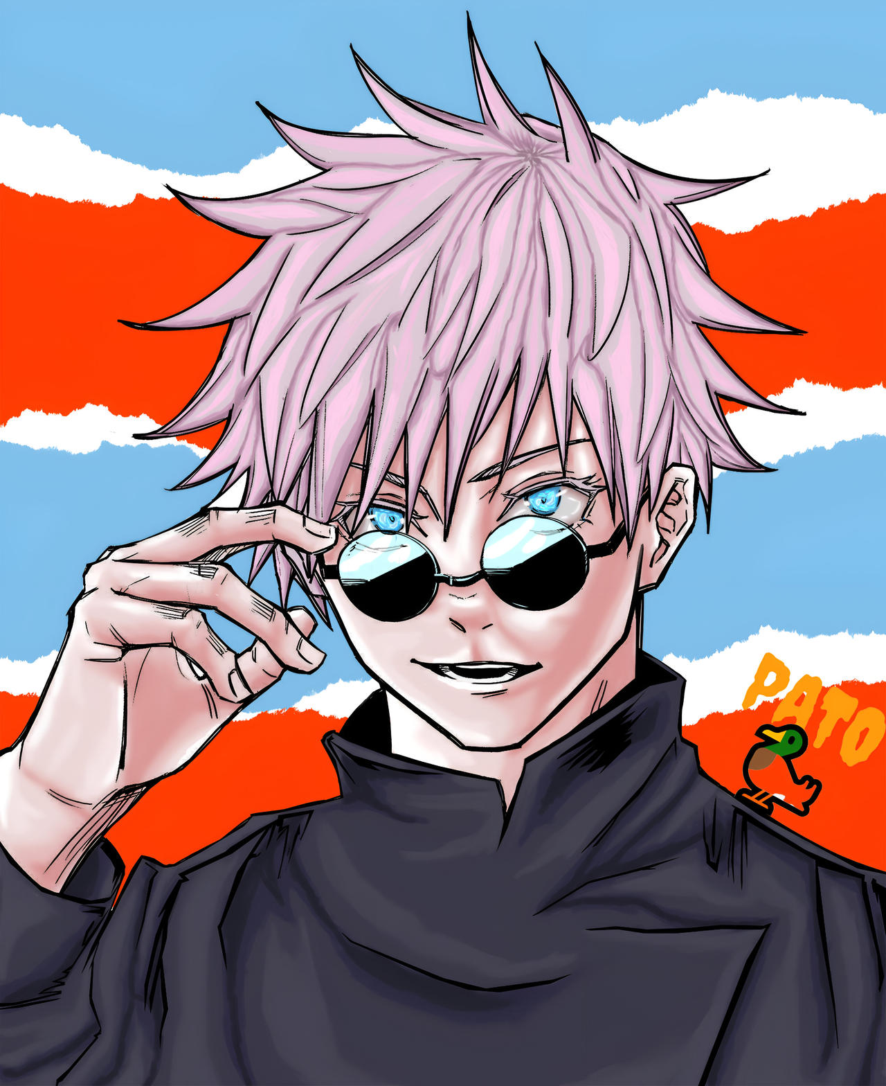 Human Gojo Gojo Satoru Coloured Picture