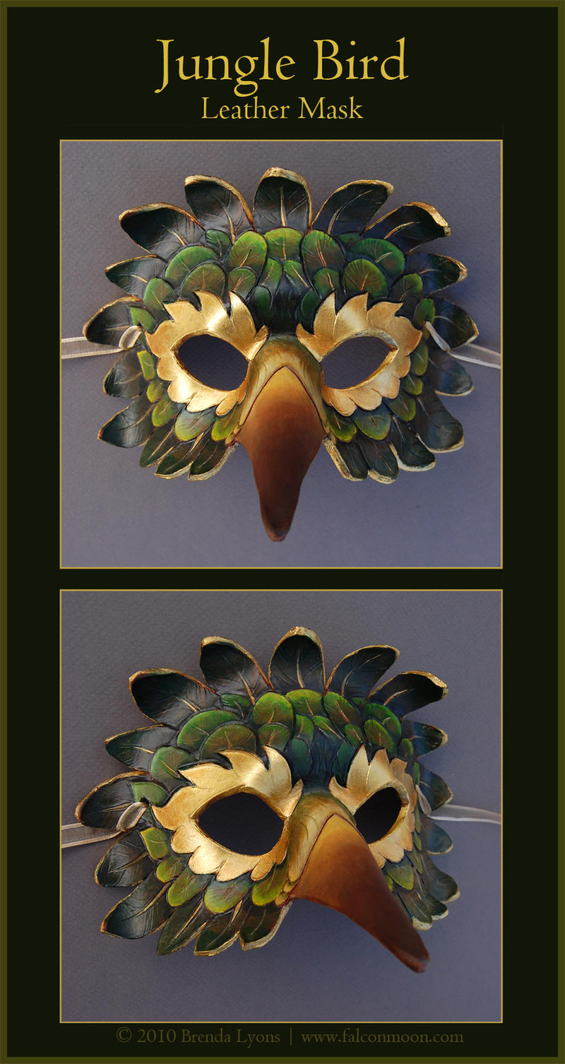 Jungle Bird - Leather Mask by windfalcon