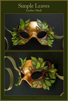 Simple Leaves - Leather Mask