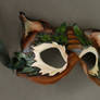 Darker Leafy Cat -Leather Mask