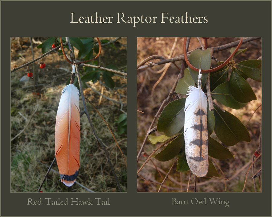 Leather Feathers Red Tail And Barn Owl By Windfalcon On Deviantart