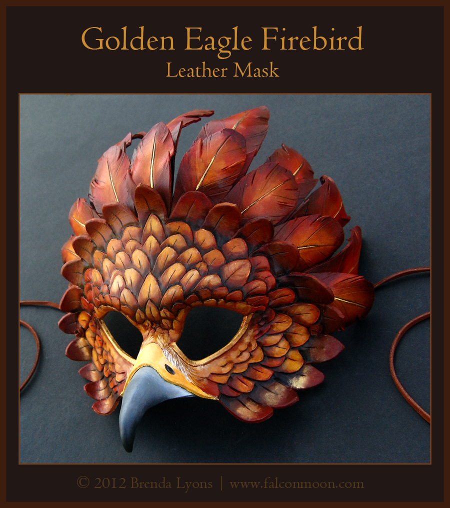 Golden Eagle Firebird - Leather Mask