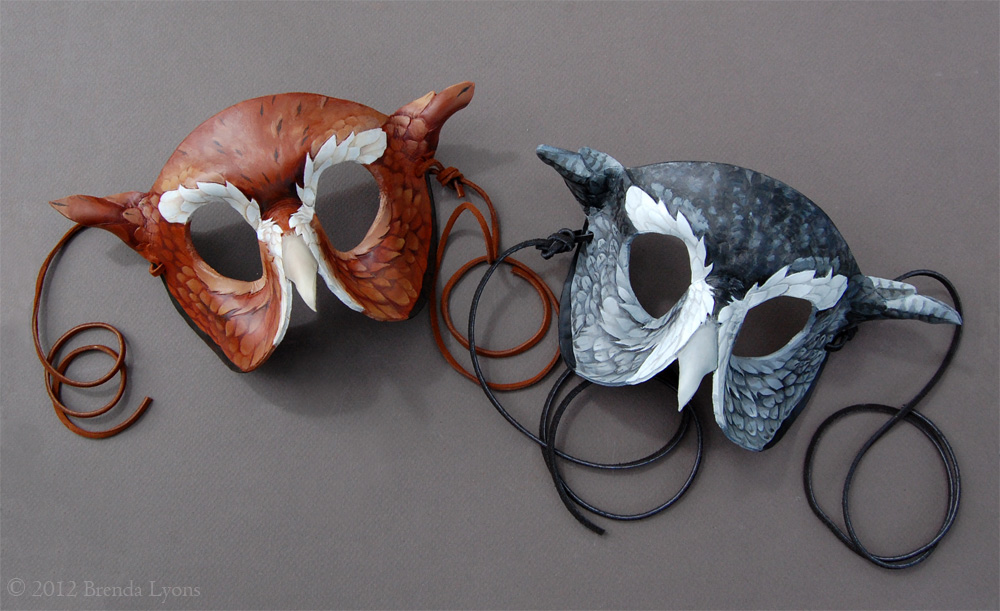 Eastern Screech Owl Leather Masks