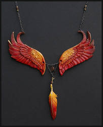 Eternal Phoenix Leather Necklace