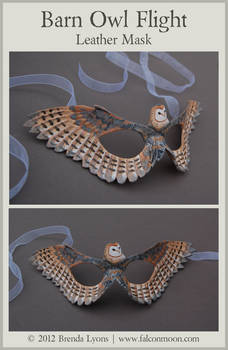 Barn Owl Flight - Leather Mask