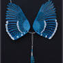 Blue Jay Wings - Leather Pendant