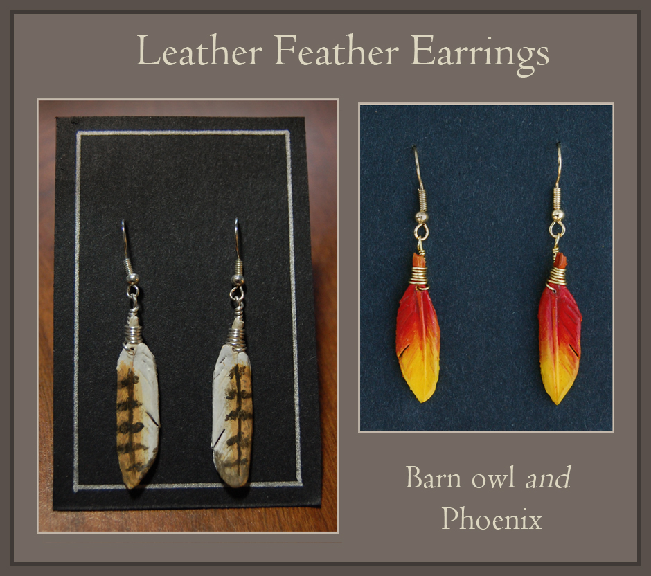 Leather Feather Earrings - Batch 1