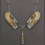 Siberian Eagle Owl Wings - Leather Necklace