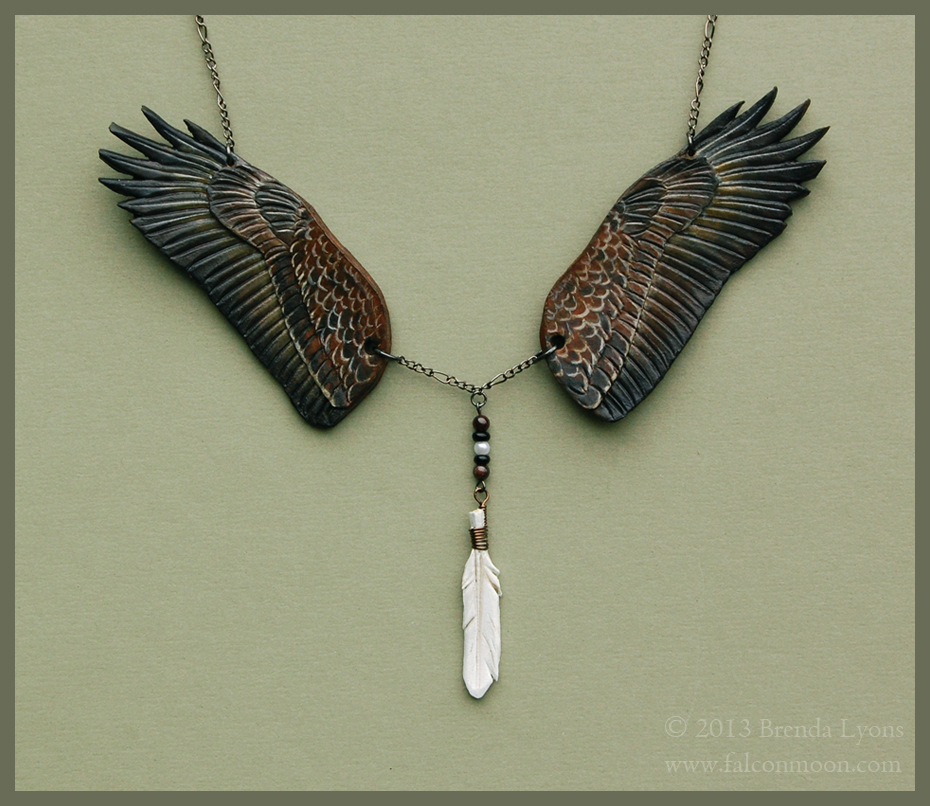 Bald Eagle Wings - Leather Necklace